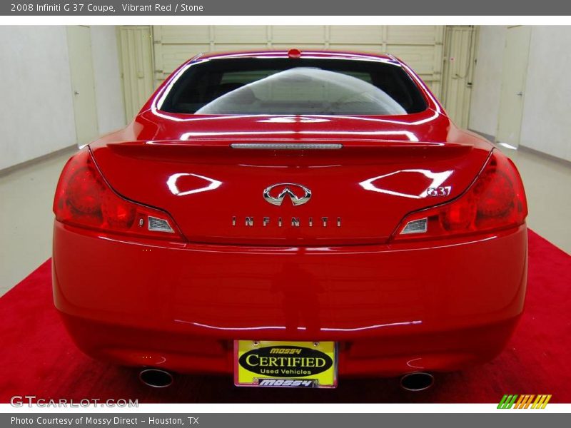 Vibrant Red / Stone 2008 Infiniti G 37 Coupe