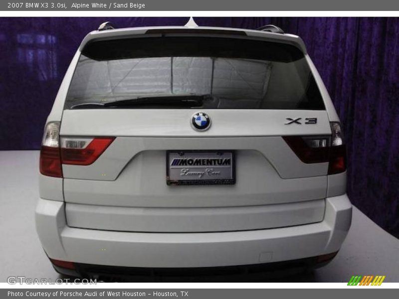 Alpine White / Sand Beige 2007 BMW X3 3.0si