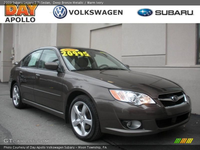 Deep Bronze Metallic / Warm Ivory 2009 Subaru Legacy 2.5i Sedan