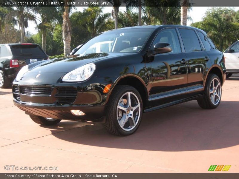 Black / Black/Steel Grey 2006 Porsche Cayenne S Titanium