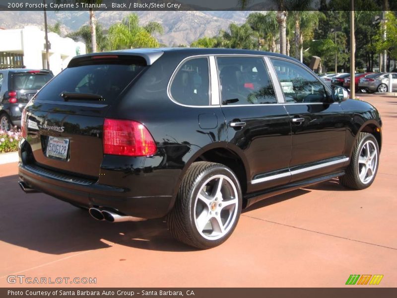 Black / Black/Steel Grey 2006 Porsche Cayenne S Titanium