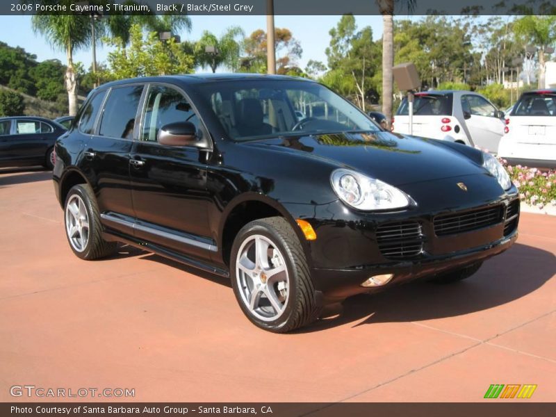 Black / Black/Steel Grey 2006 Porsche Cayenne S Titanium