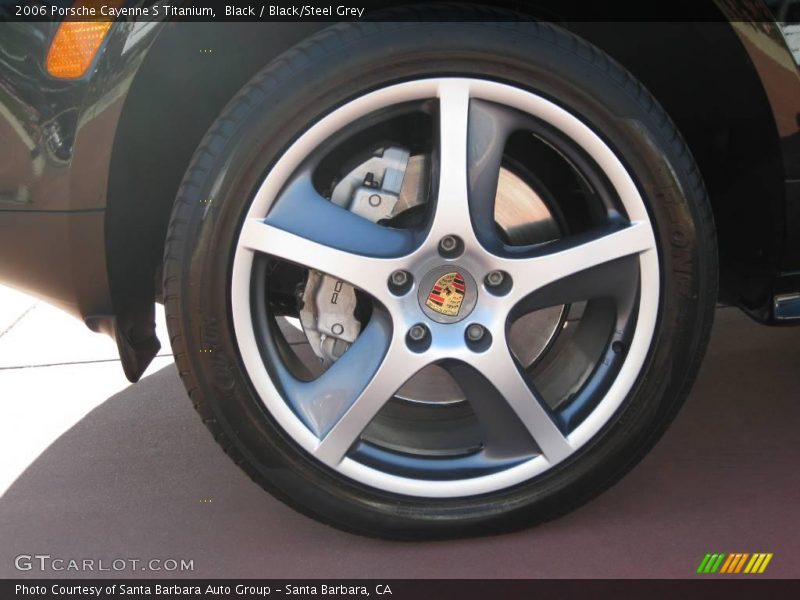 Black / Black/Steel Grey 2006 Porsche Cayenne S Titanium