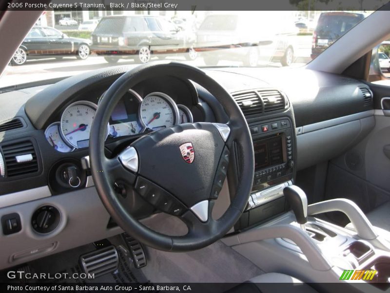 Black / Black/Steel Grey 2006 Porsche Cayenne S Titanium