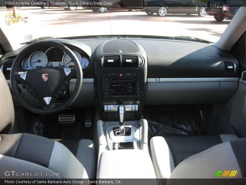 Black / Black/Steel Grey 2006 Porsche Cayenne S Titanium