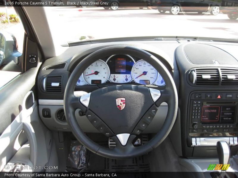 Black / Black/Steel Grey 2006 Porsche Cayenne S Titanium