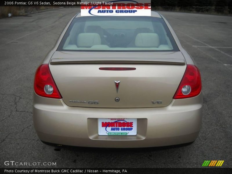 Sedona Beige Metallic / Light Taupe 2006 Pontiac G6 V6 Sedan