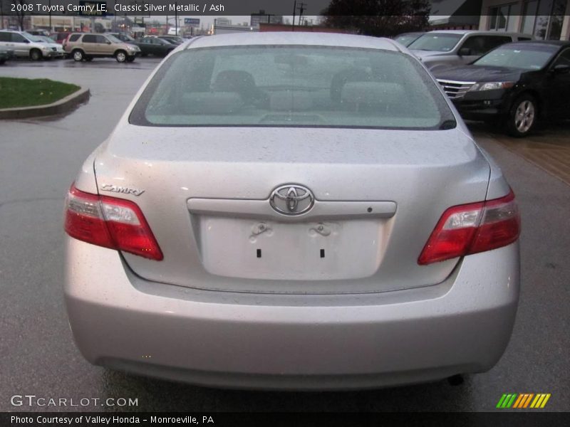 Classic Silver Metallic / Ash 2008 Toyota Camry LE