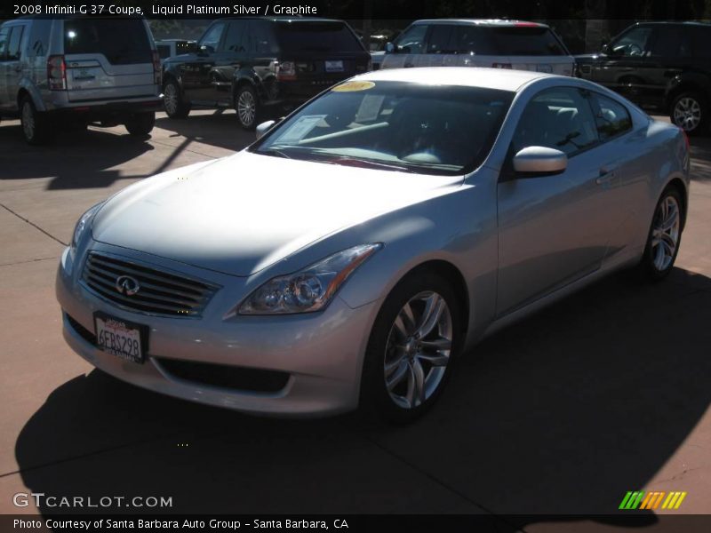 Liquid Platinum Silver / Graphite 2008 Infiniti G 37 Coupe