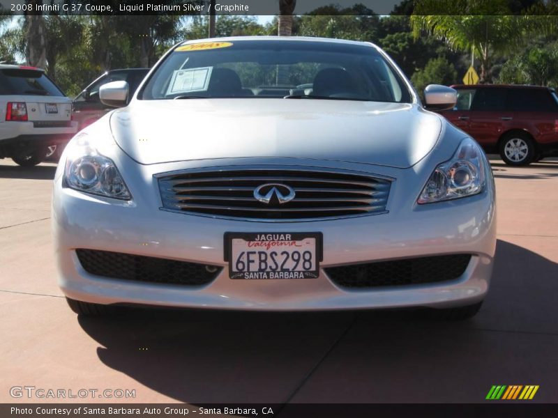 Liquid Platinum Silver / Graphite 2008 Infiniti G 37 Coupe