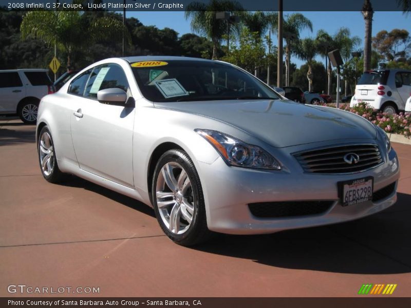 Liquid Platinum Silver / Graphite 2008 Infiniti G 37 Coupe