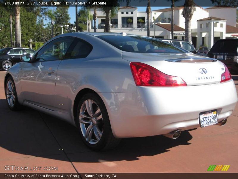 Liquid Platinum Silver / Graphite 2008 Infiniti G 37 Coupe