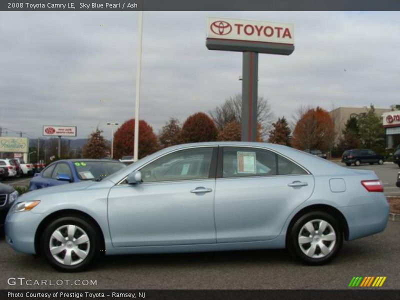 Sky Blue Pearl / Ash 2008 Toyota Camry LE