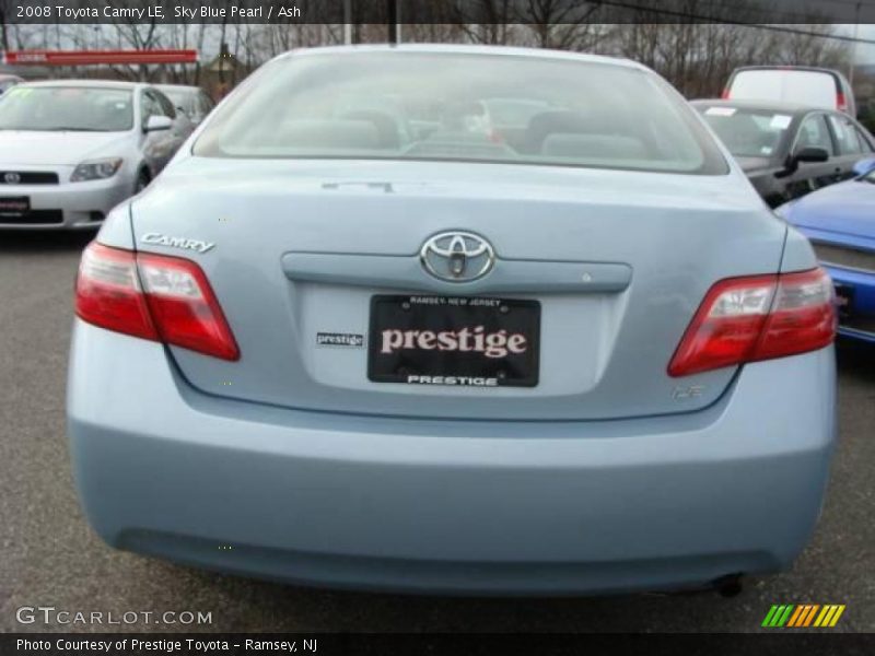 Sky Blue Pearl / Ash 2008 Toyota Camry LE
