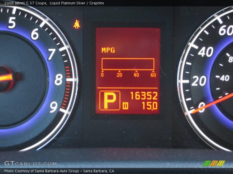 Liquid Platinum Silver / Graphite 2008 Infiniti G 37 Coupe