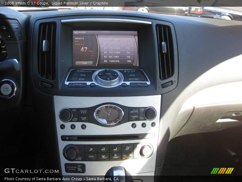 Liquid Platinum Silver / Graphite 2008 Infiniti G 37 Coupe