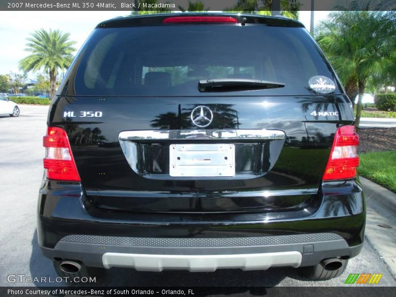 Black / Macadamia 2007 Mercedes-Benz ML 350 4Matic