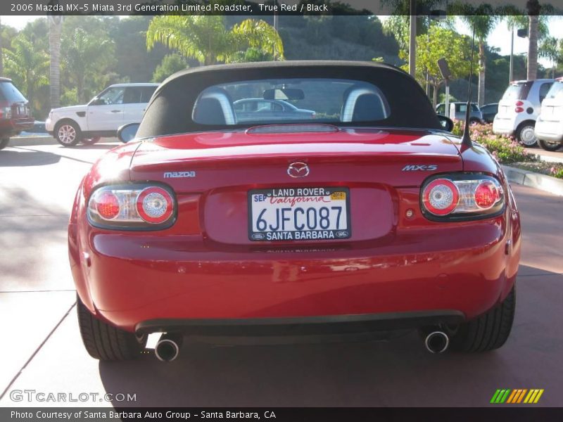 True Red / Black 2006 Mazda MX-5 Miata 3rd Generation Limited Roadster