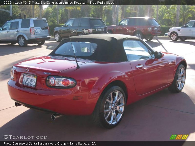 True Red / Black 2006 Mazda MX-5 Miata 3rd Generation Limited Roadster