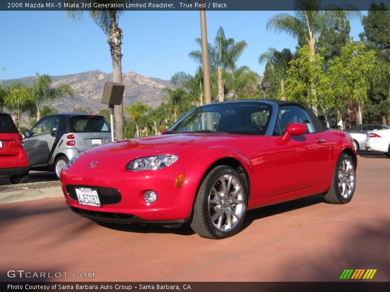 True Red / Black 2006 Mazda MX-5 Miata 3rd Generation Limited Roadster