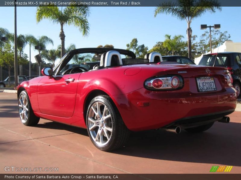 True Red / Black 2006 Mazda MX-5 Miata 3rd Generation Limited Roadster