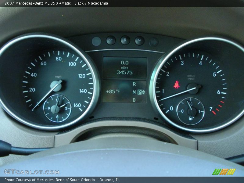 Black / Macadamia 2007 Mercedes-Benz ML 350 4Matic