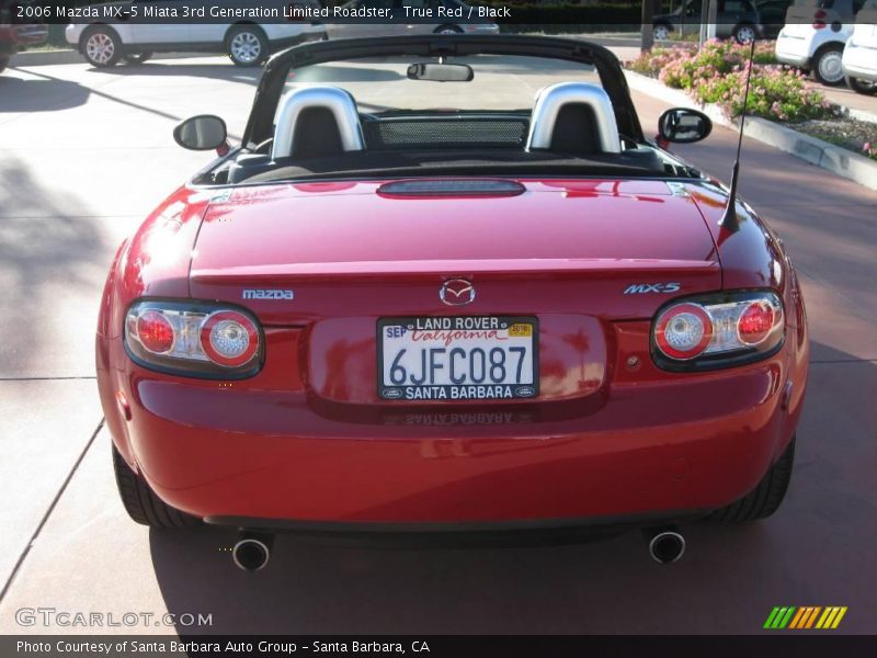 True Red / Black 2006 Mazda MX-5 Miata 3rd Generation Limited Roadster