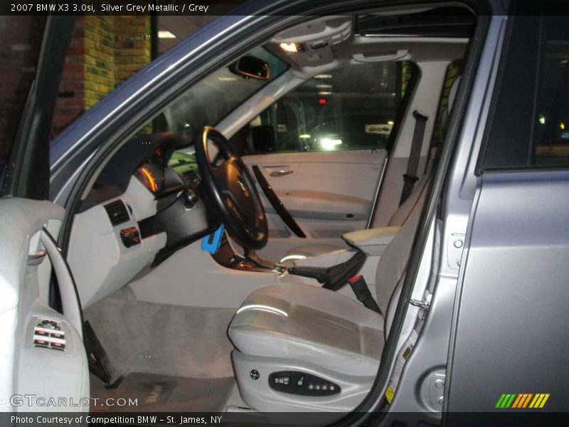 Silver Grey Metallic / Grey 2007 BMW X3 3.0si