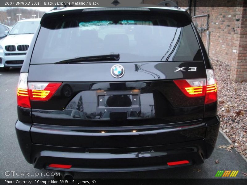 Black Sapphire Metallic / Black 2007 BMW X3 3.0si