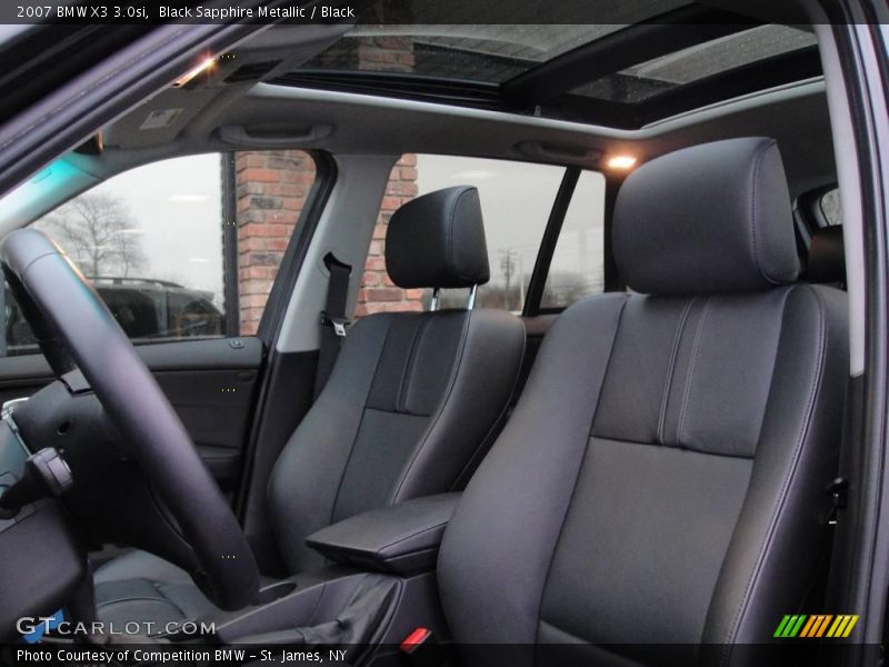 Black Sapphire Metallic / Black 2007 BMW X3 3.0si