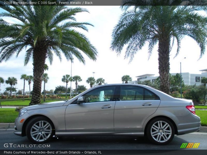 Pewter Metallic / Black 2008 Mercedes-Benz C 300 Sport