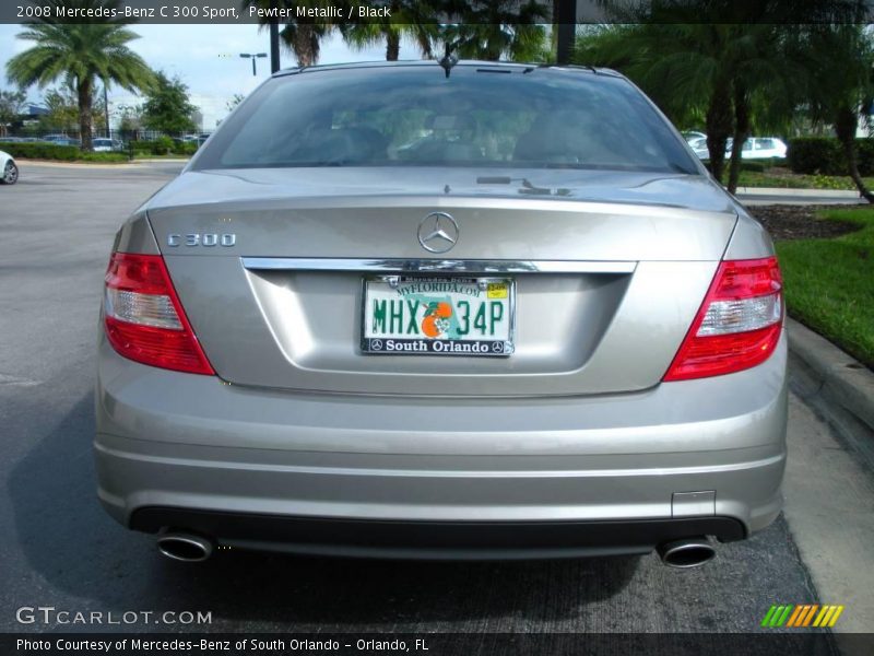 Pewter Metallic / Black 2008 Mercedes-Benz C 300 Sport