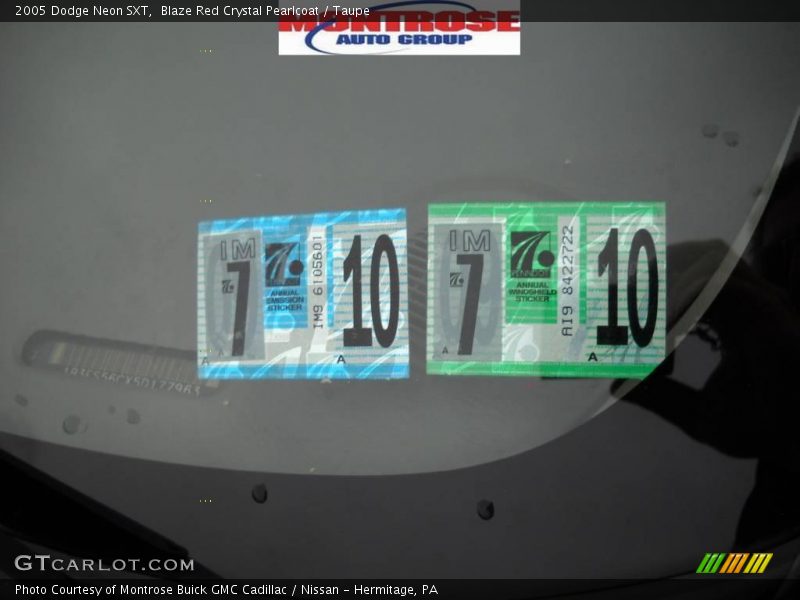 Blaze Red Crystal Pearlcoat / Taupe 2005 Dodge Neon SXT