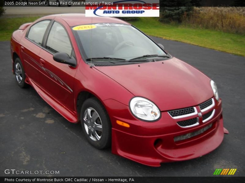 Blaze Red Crystal Pearlcoat / Taupe 2005 Dodge Neon SXT
