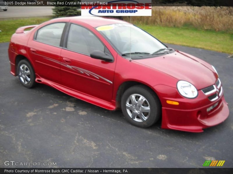 Blaze Red Crystal Pearlcoat / Taupe 2005 Dodge Neon SXT