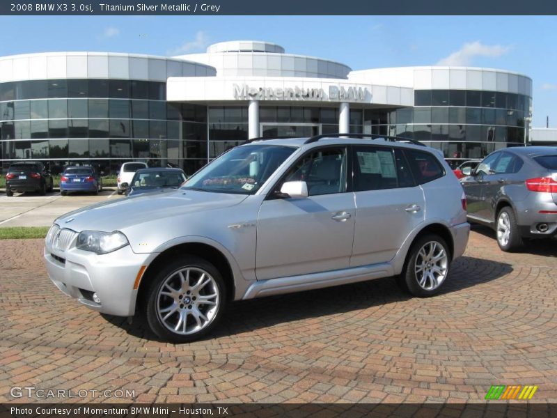 Titanium Silver Metallic / Grey 2008 BMW X3 3.0si