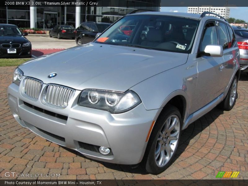 Titanium Silver Metallic / Grey 2008 BMW X3 3.0si