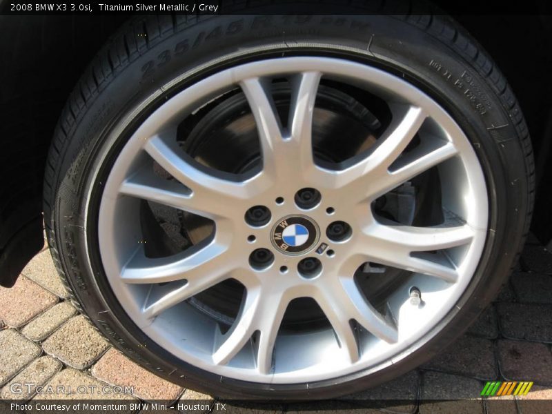 Titanium Silver Metallic / Grey 2008 BMW X3 3.0si