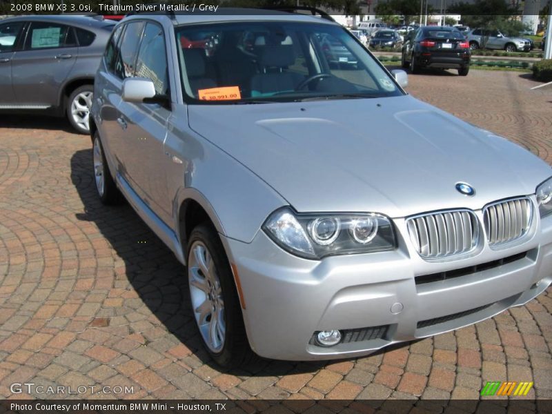 Titanium Silver Metallic / Grey 2008 BMW X3 3.0si