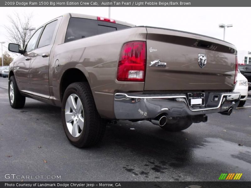 Austin Tan Pearl / Light Pebble Beige/Bark Brown 2009 Dodge Ram 1500 Big Horn Edition Crew Cab