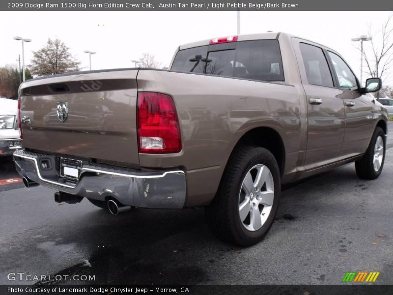 Austin Tan Pearl / Light Pebble Beige/Bark Brown 2009 Dodge Ram 1500 Big Horn Edition Crew Cab