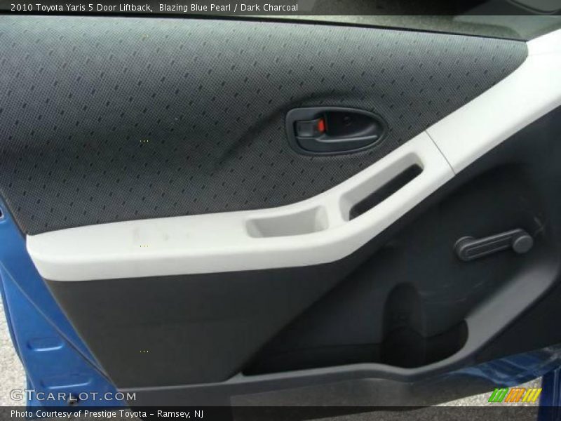 Blazing Blue Pearl / Dark Charcoal 2010 Toyota Yaris 5 Door Liftback