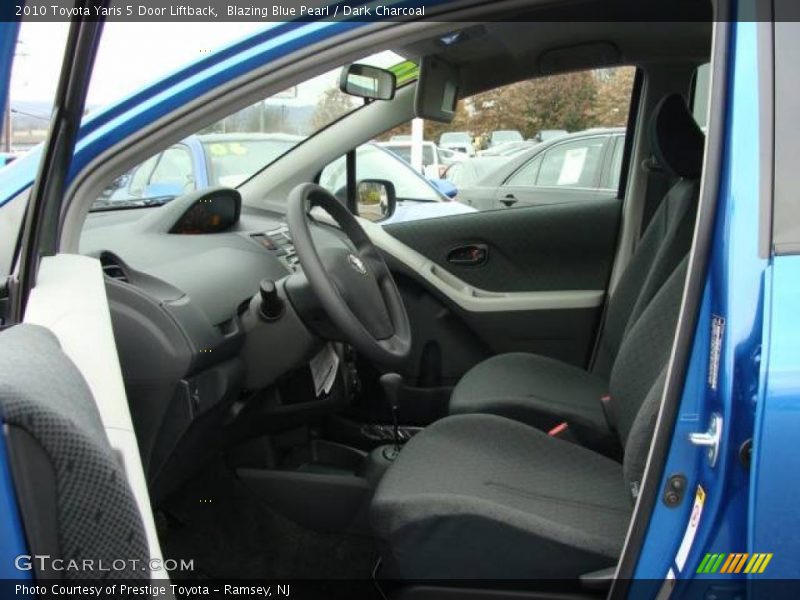 Blazing Blue Pearl / Dark Charcoal 2010 Toyota Yaris 5 Door Liftback