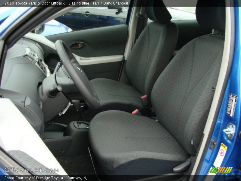 Blazing Blue Pearl / Dark Charcoal 2010 Toyota Yaris 5 Door Liftback