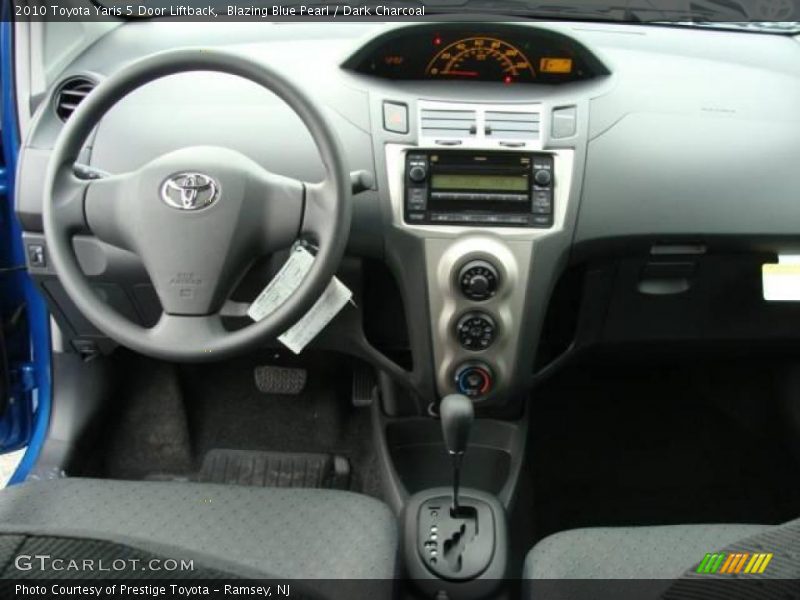 Blazing Blue Pearl / Dark Charcoal 2010 Toyota Yaris 5 Door Liftback