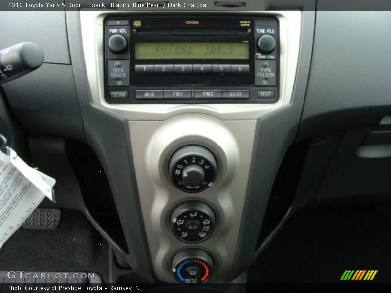 Blazing Blue Pearl / Dark Charcoal 2010 Toyota Yaris 5 Door Liftback