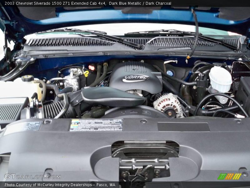 Dark Blue Metallic / Dark Charcoal 2003 Chevrolet Silverado 1500 Z71 Extended Cab 4x4