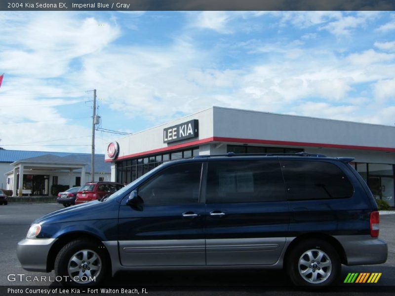Imperial Blue / Gray 2004 Kia Sedona EX