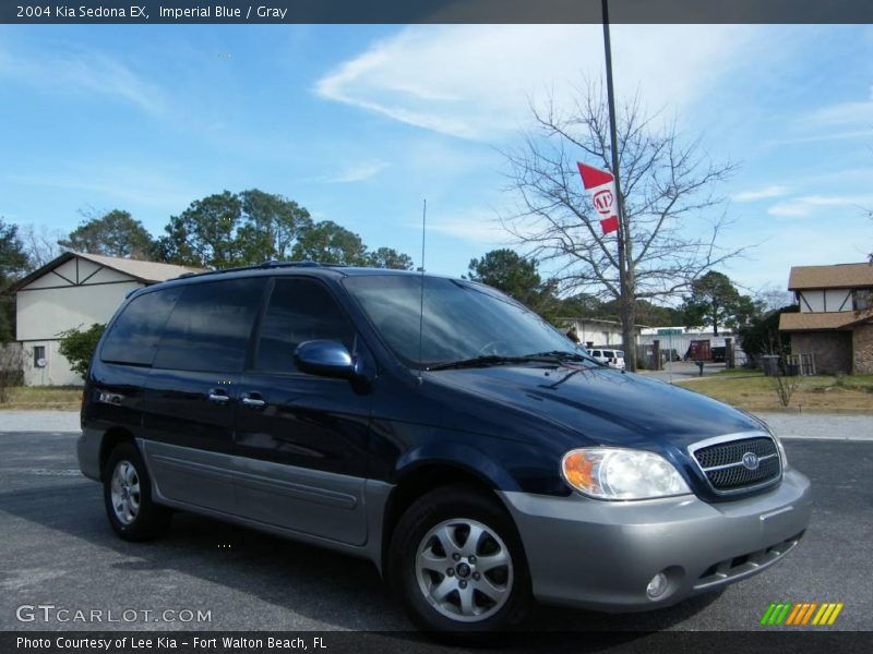 Imperial Blue / Gray 2004 Kia Sedona EX