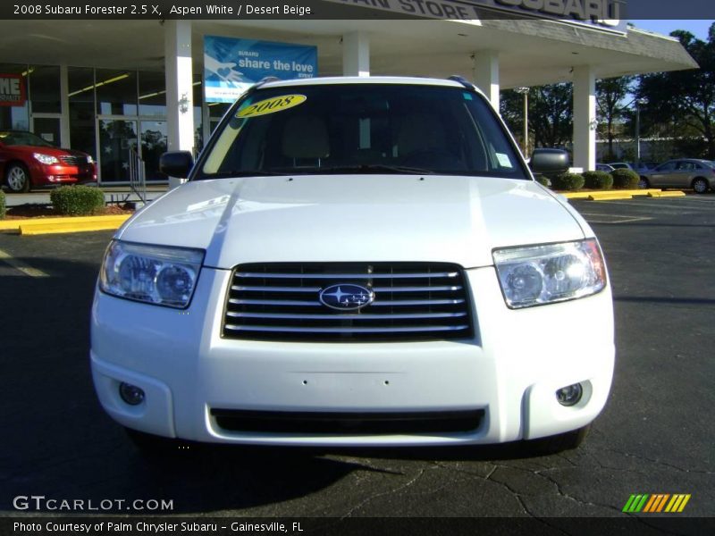 Aspen White / Desert Beige 2008 Subaru Forester 2.5 X